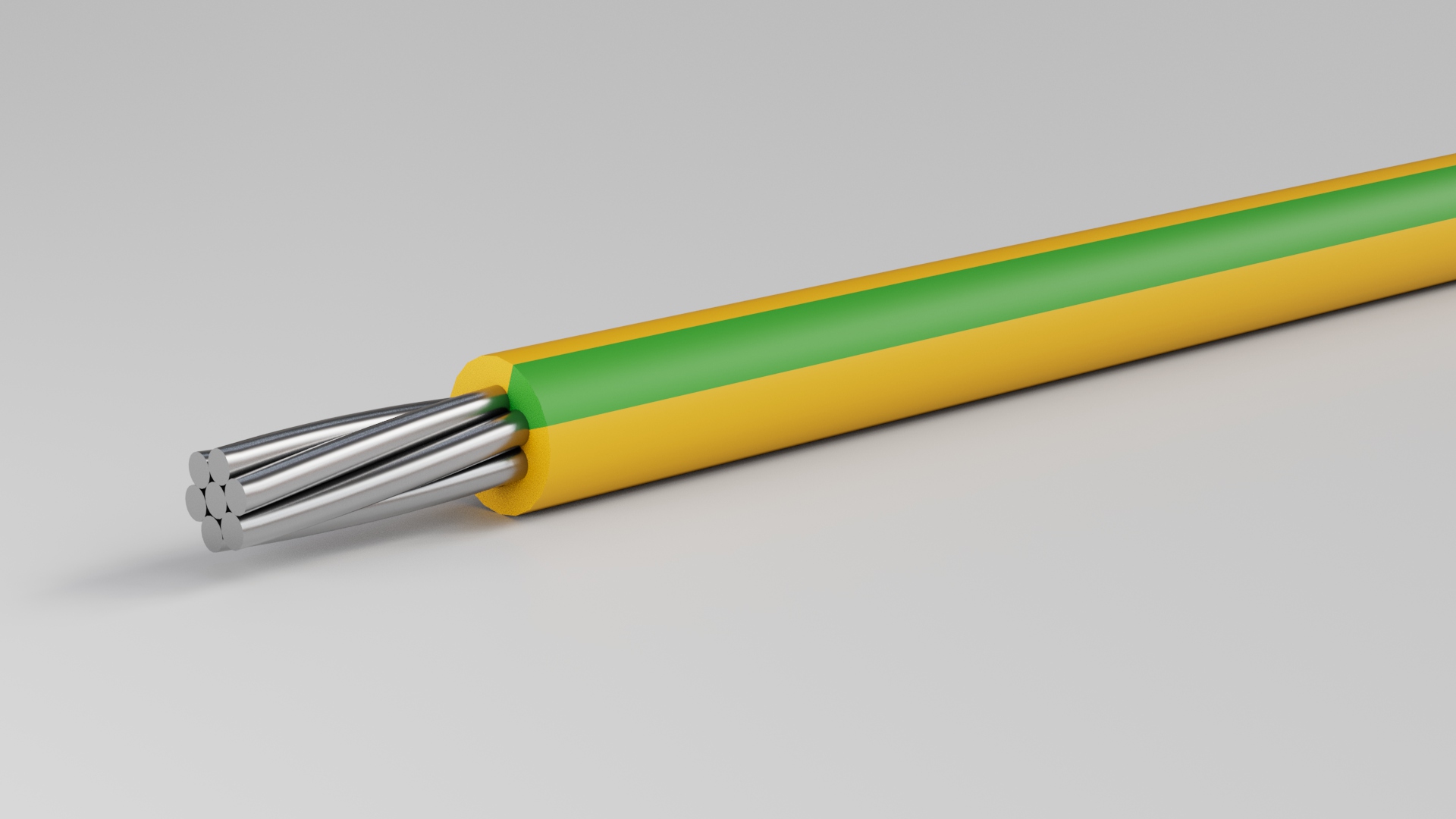 Single-core non-sheathed cable 450/750 V with stranded conductor